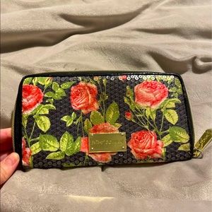 Betsey Johnson floral sparkly wallet